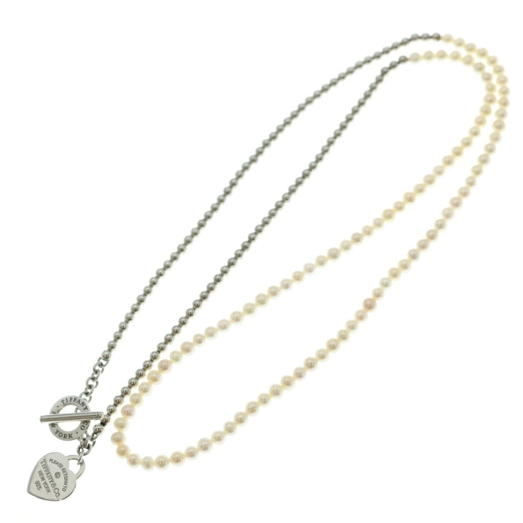 TIFFANY & Co.(ティファニー) リターン トゥ ティファニー ラップ フレッシュ ウォーター パール ネックレス 1PD SV925 シルバー レディース