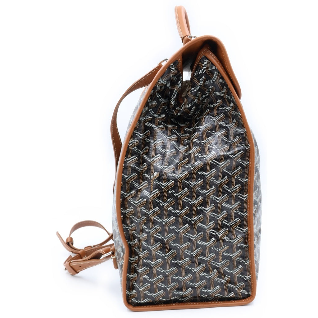 GOYARD(ゴヤール) サンレジェ バックパック リュック ネイビー×ブラウン PVC×レザー レディース