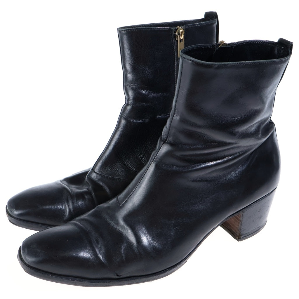 Yves Saint Laurent rive gauche(イヴサンローランリヴゴーシュ) ジョニー ソフトレザー ヒールブーツ ブラック