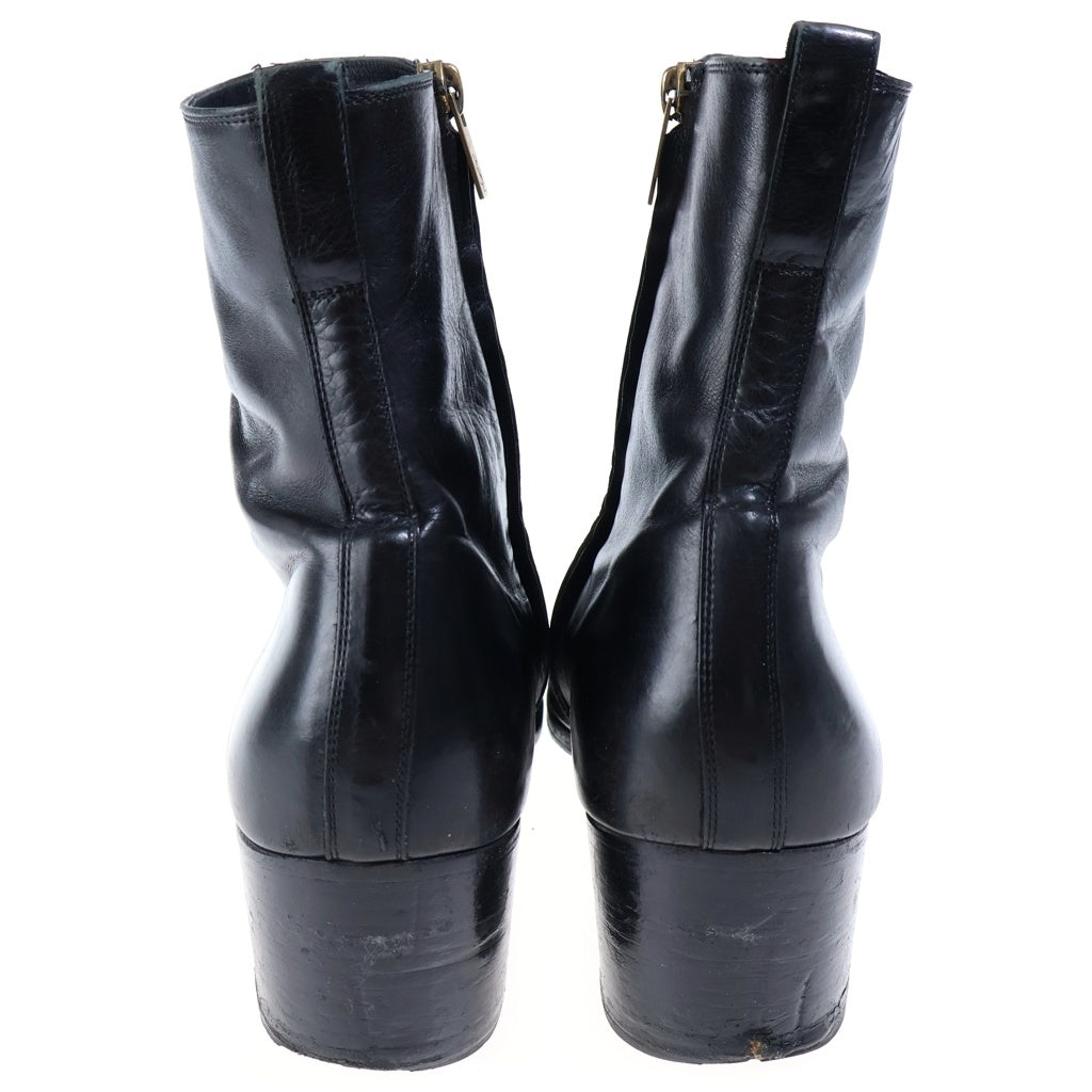 Yves Saint Laurent rive gauche(イヴサンローランリヴゴーシュ) ジョニー ソフトレザー ヒールブーツ ブラック