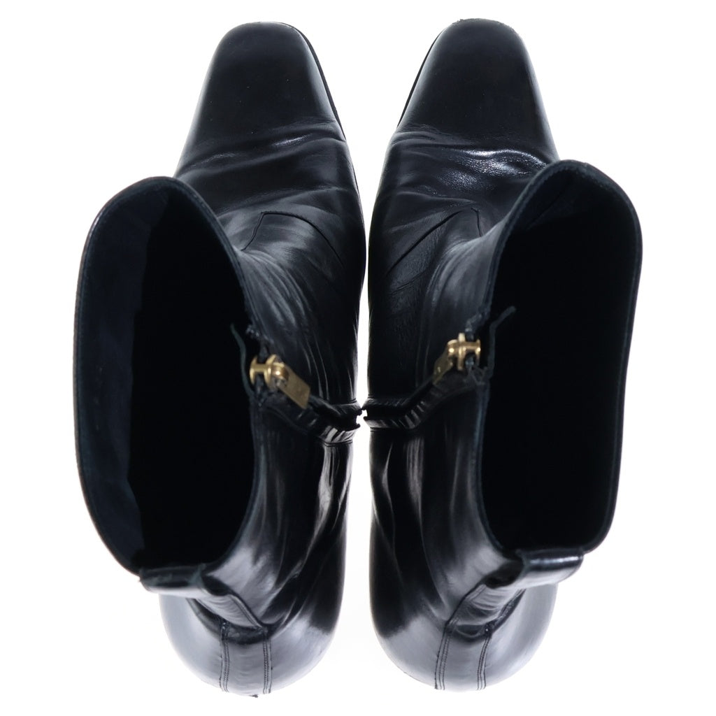 Yves Saint Laurent rive gauche(イヴサンローランリヴゴーシュ) ジョニー ソフトレザー ヒールブーツ ブラック