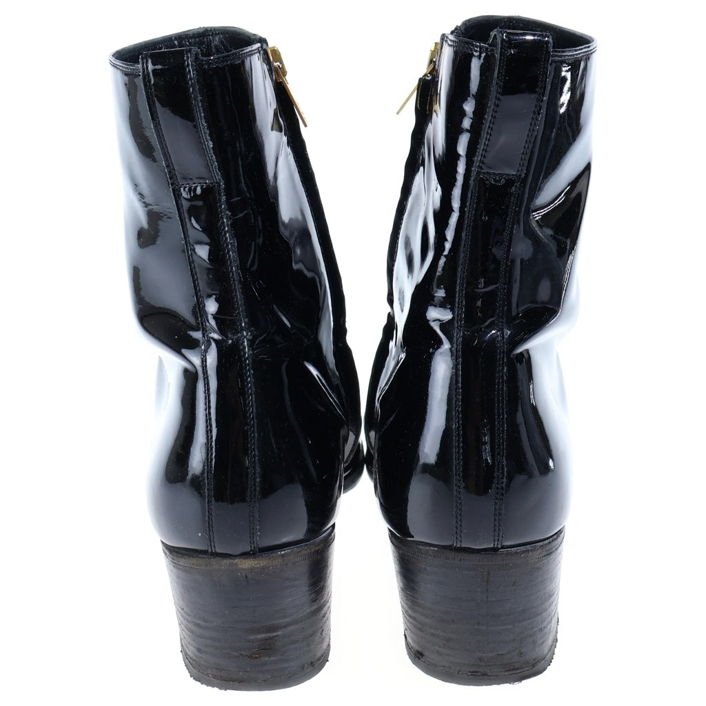 Yves Saint Laurent rive gauche(イヴサンローランリヴゴーシュ) ジョニー パテントレザー ヒールブーツ ブラック
