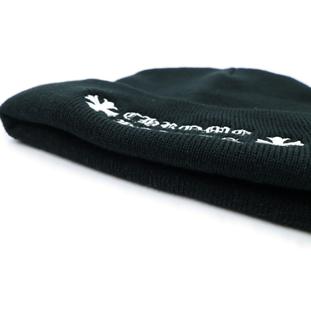CHROME HEARTS(クロムハーツ) WATCH CAP CHプラス ロゴ刺繍 ワッチキャップ ニット 帽子 ビーニー ブラック