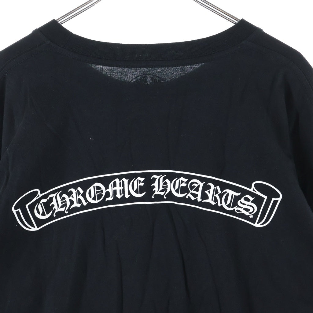 CHROME HEARTS(クロムハーツ) アームプリント スクロールロゴ ロングTシャツ ブラック #L