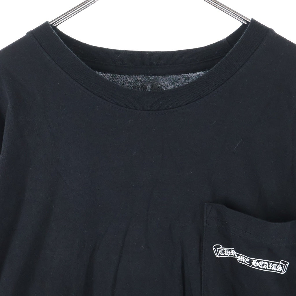CHROME HEARTS(クロムハーツ) アームプリント スクロールロゴ ロングTシャツ ブラック #L