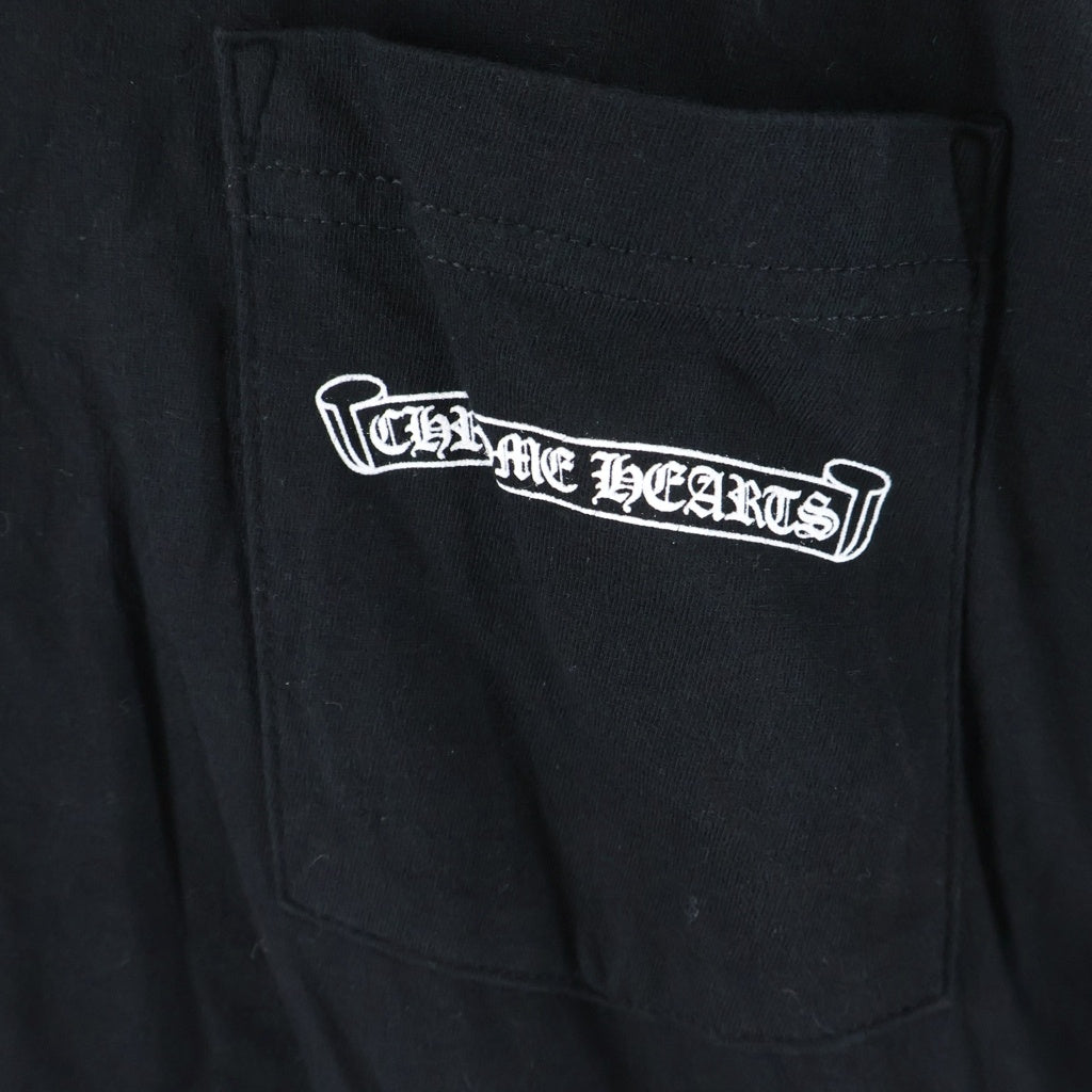 CHROME HEARTS(クロムハーツ) アームプリント スクロールロゴ ロングTシャツ ブラック #L