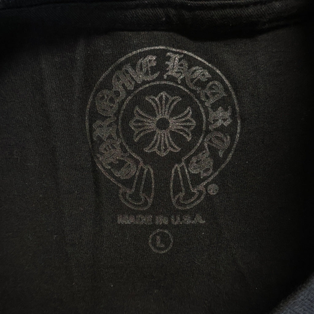 CHROME HEARTS(クロムハーツ) アームプリント スクロールロゴ ロングTシャツ ブラック #L