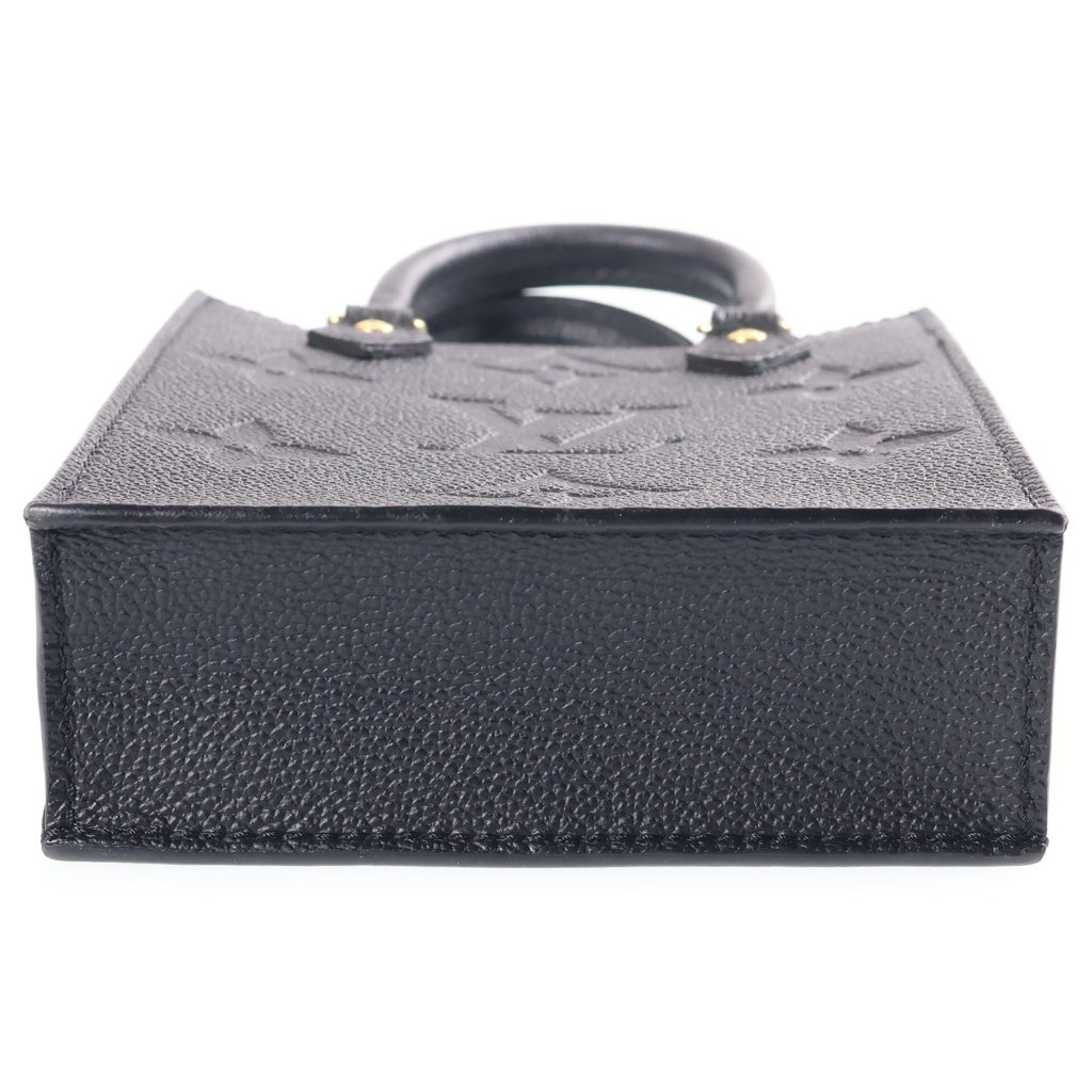 LOUIS VUITTON(ルイヴィトン) モノグラム アンプラント プティット サックプラ レザー 2WAY ハンド ショルダーバッグ ゴールド金具 ブラック M80478 レディース