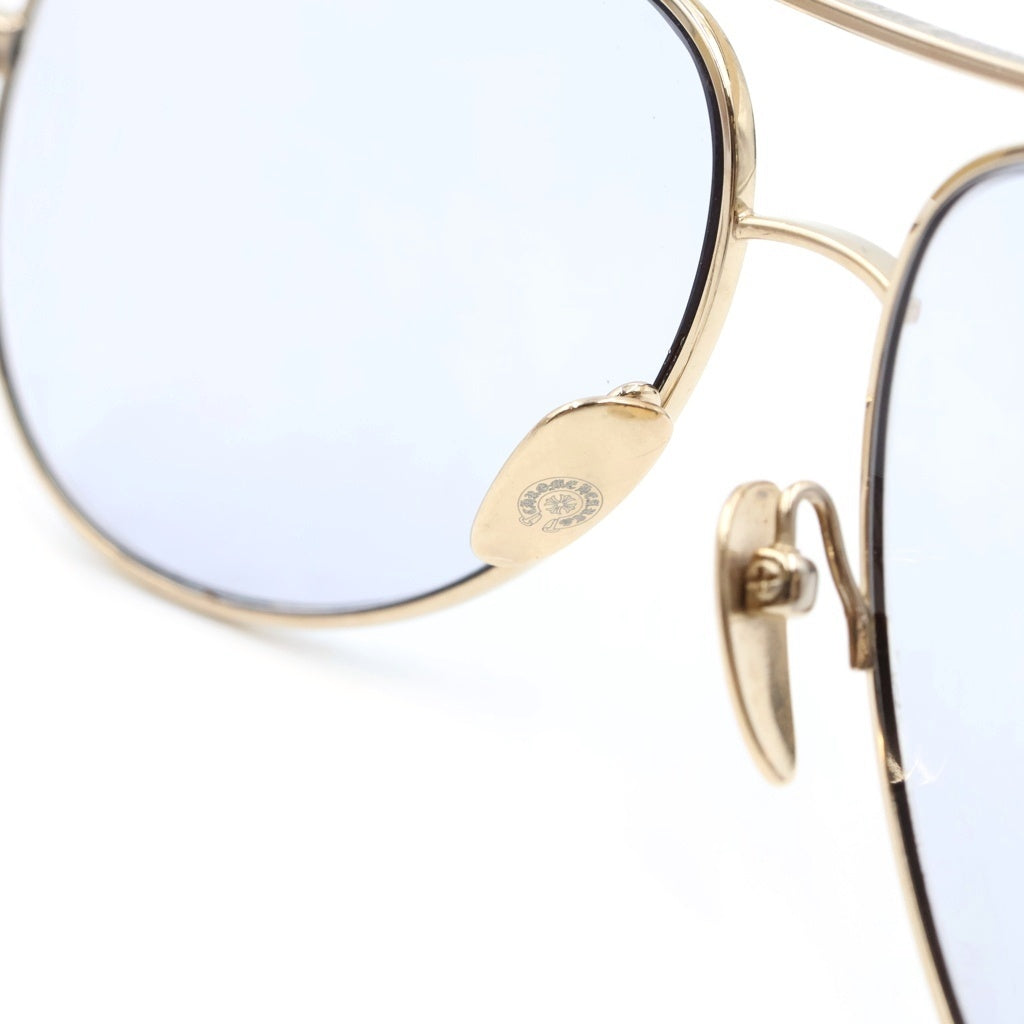 CHROME HEARTS(クロムハーツ) STAINS ステイン クロスティアドロップ カラーサングラス アイウェア ゴールド