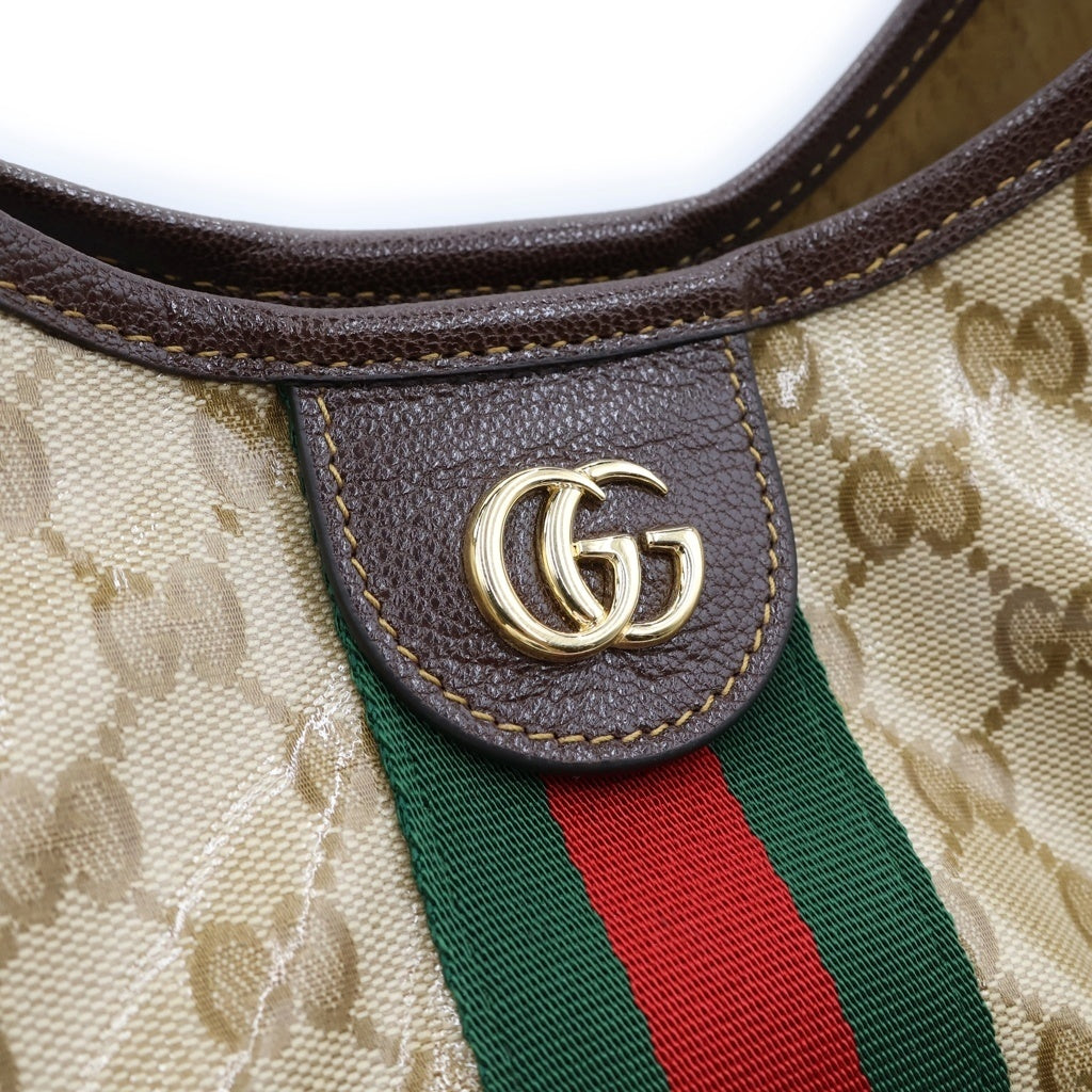 GUCCI(グッチ) ジリオ ラージ トートバッグ ハンドバッグ ベージュ キャンバス×PVC 853971 レディース