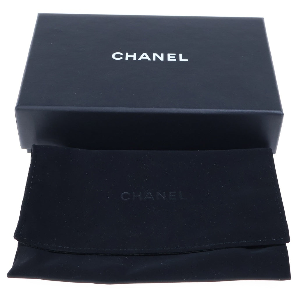 CHANEL(シャネル) マトラッセ がま口チェーンウォレット ポーチ ブラック ラムスキン ゴールド金具 レディース