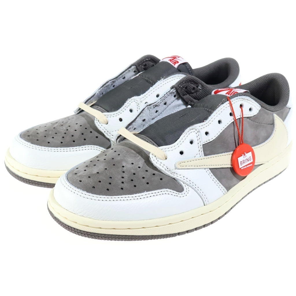 NIKE(ナイキ) ×TRAVIS SCOTT トラヴィススコット JORDAN1 LOW OG SP REVERSE MOCHA エアジョーダン1 リバースモカ ローカットスニーカー ホワイト/ベージュ US8.5/26.5cm DM7866