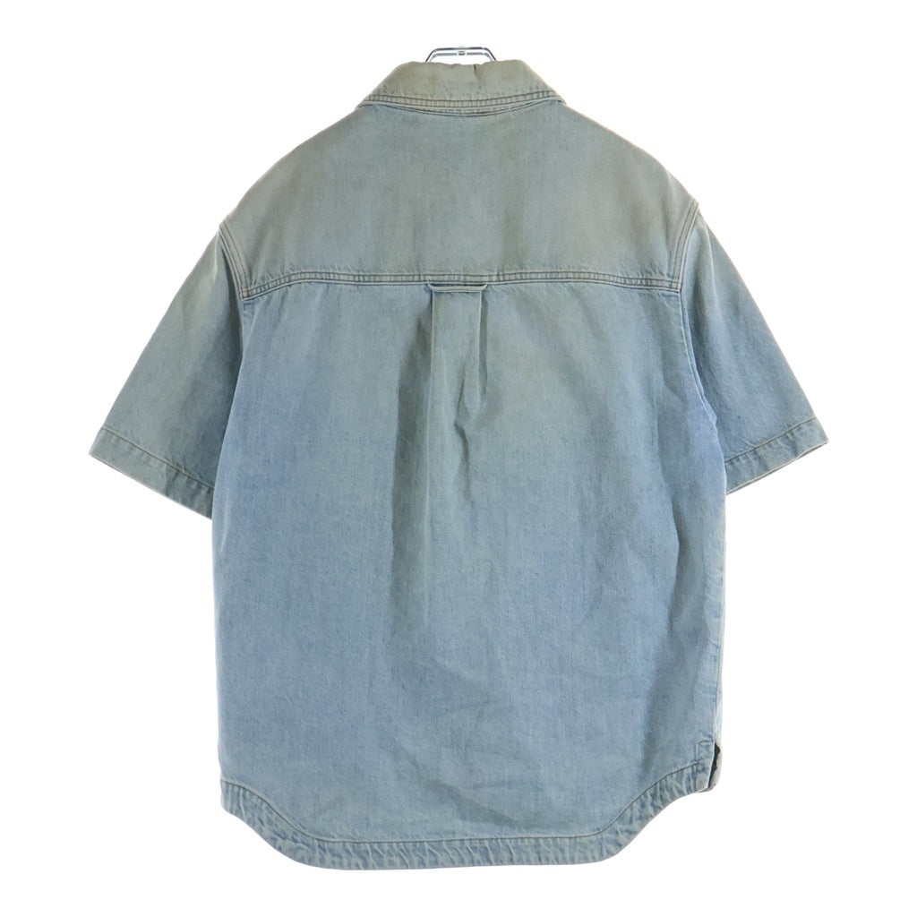 LOUIS VUITTON(ルイヴィトン) DENIM SS SHIRT DNA デニムショートスリーブシャツ コットン 半袖 シャツジャケット #S ブルー RM212Q EU6 HLS50W