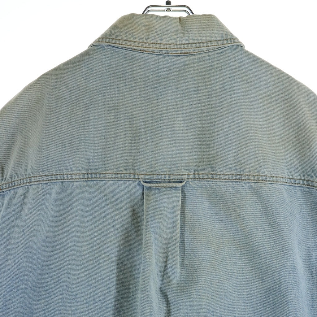 LOUIS VUITTON(ルイヴィトン) DENIM SS SHIRT DNA デニムショートスリーブシャツ コットン 半袖 シャツジャケット #S ブルー RM212Q EU6 HLS50W
