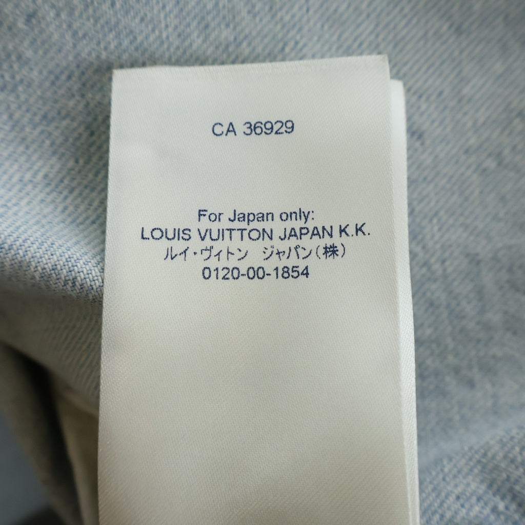 LOUIS VUITTON(ルイヴィトン) DENIM SS SHIRT DNA デニムショートスリーブシャツ コットン 半袖 シャツジャケット #S ブルー RM212Q EU6 HLS50W