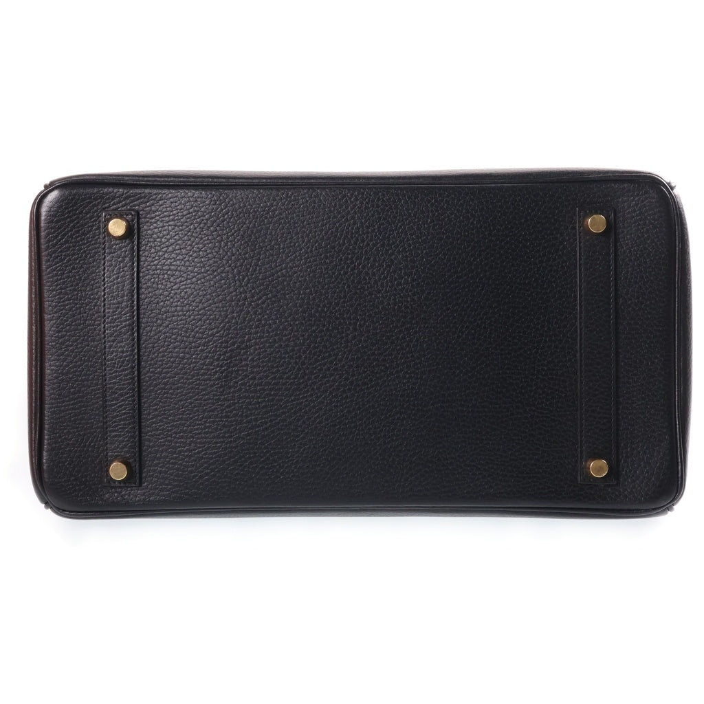 HERMES(エルメス) バーキン35 ハンドバッグ ブラックアルデンヌ ゴールド金具 □F刻印 レディース
