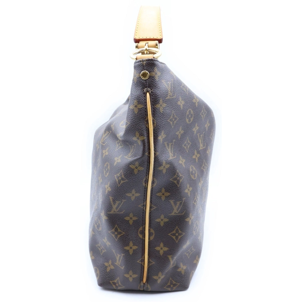 LOUIS VUITTON(ルイヴィトン) モノグラム シュリPM ハンドバッグ ワンショルダーバッグ ブラウン レザー×PVC M40586 ゴールド金具 レディース