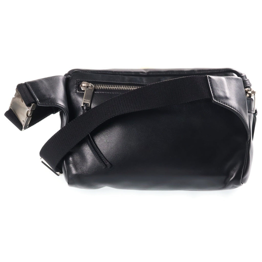 SAINT LAURENT PARIS(サンローランパリ) メッセンジャーバッグ ショルダーバッグ ボディバッグ ブラック レザー 505973 シルバー金具