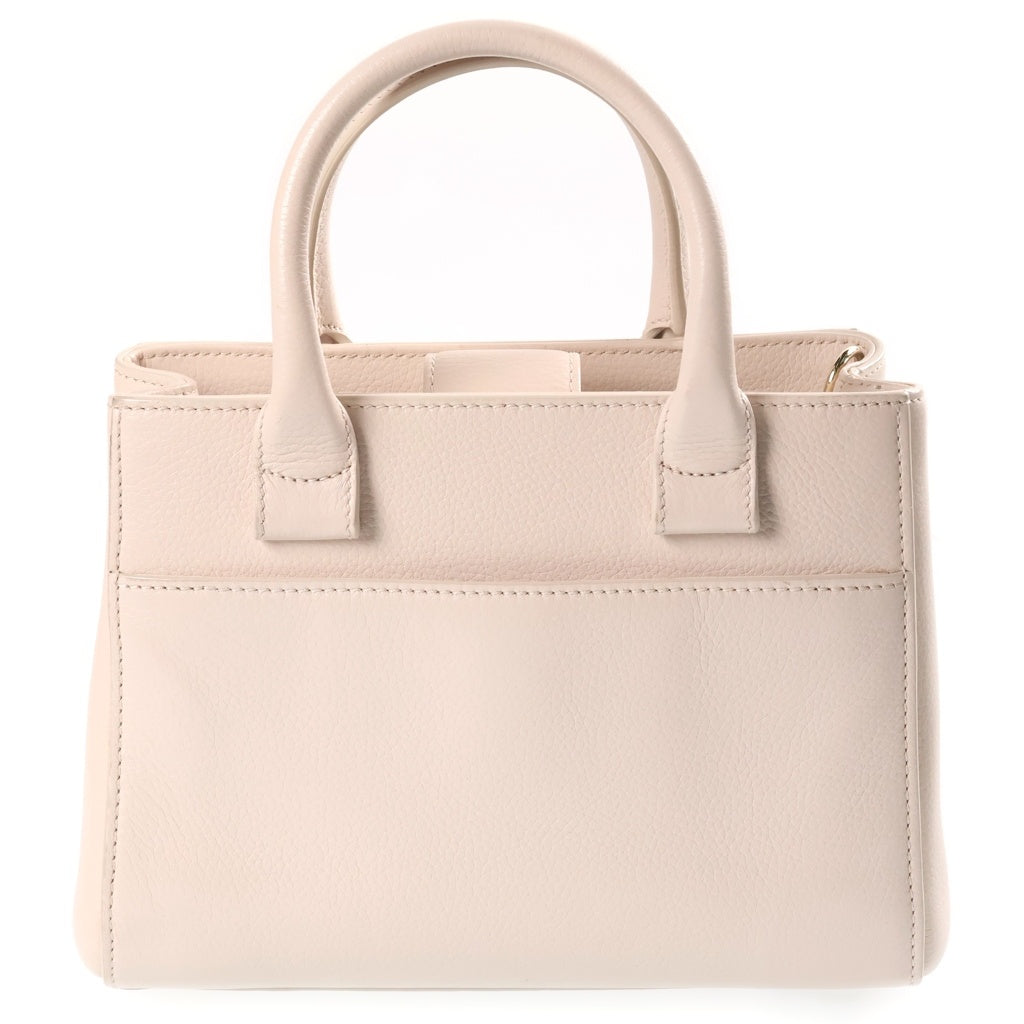 CHANEL(シャネル) ネオエグゼクティブ スモール 2WAYハンドバッグ ショルダーバッグ アイボリー レザー シルバー金具 レディース