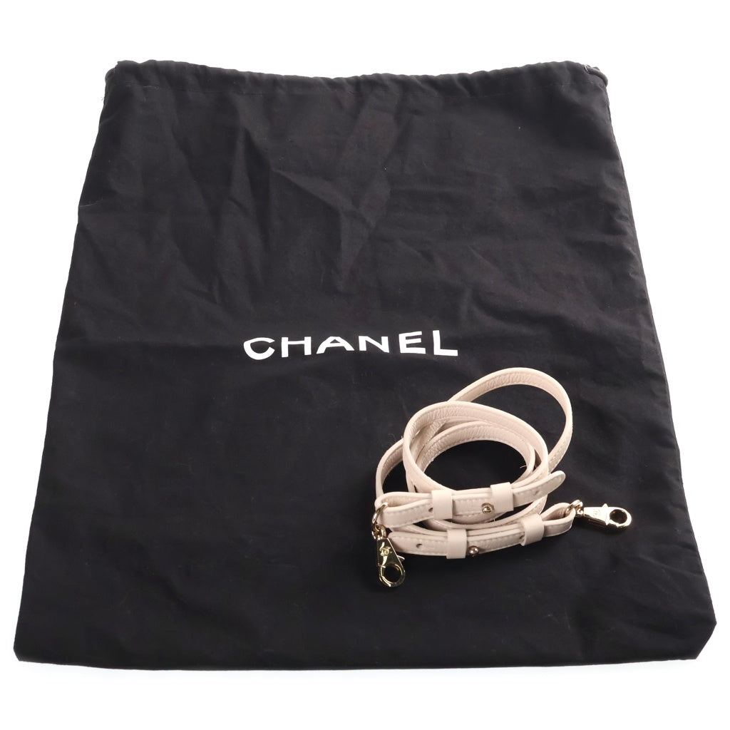 CHANEL(シャネル) ネオエグゼクティブ スモール 2WAYハンドバッグ ショルダーバッグ アイボリー レザー シルバー金具 レディース