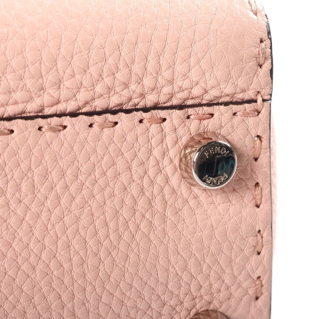 FENDI(フェンディ) ピーカブー セレリア ミニ 2WAYハンドバッグ ショルダーバッグ バイカラー ピンク レザー 8BN244 シルバー金具 レディース