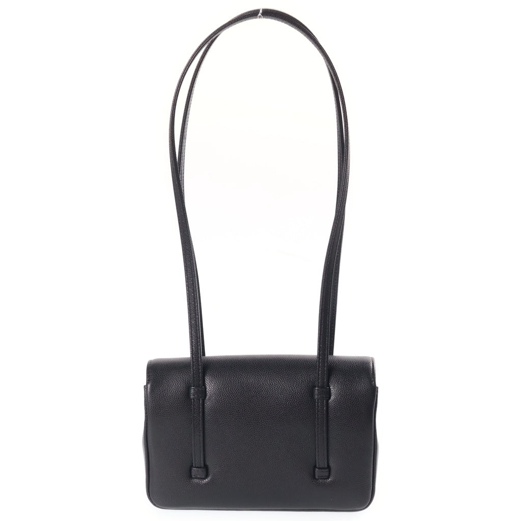 CHANEL(シャネル) ストラップ クラッチ ココマーク キャビアスキン レザー ショルダー バッグ ブラック ゴールド金具 AP5068 シール レディース