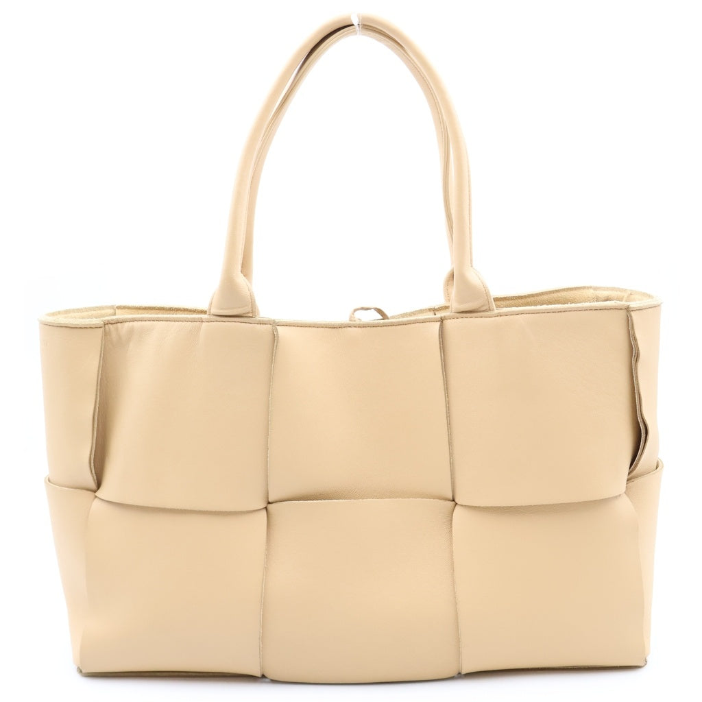 BOTTEGA VENETA(ボッテガヴェネタ) マキシイントレチャート アルコトート レザー ハンドバッグ ベージュ レディース