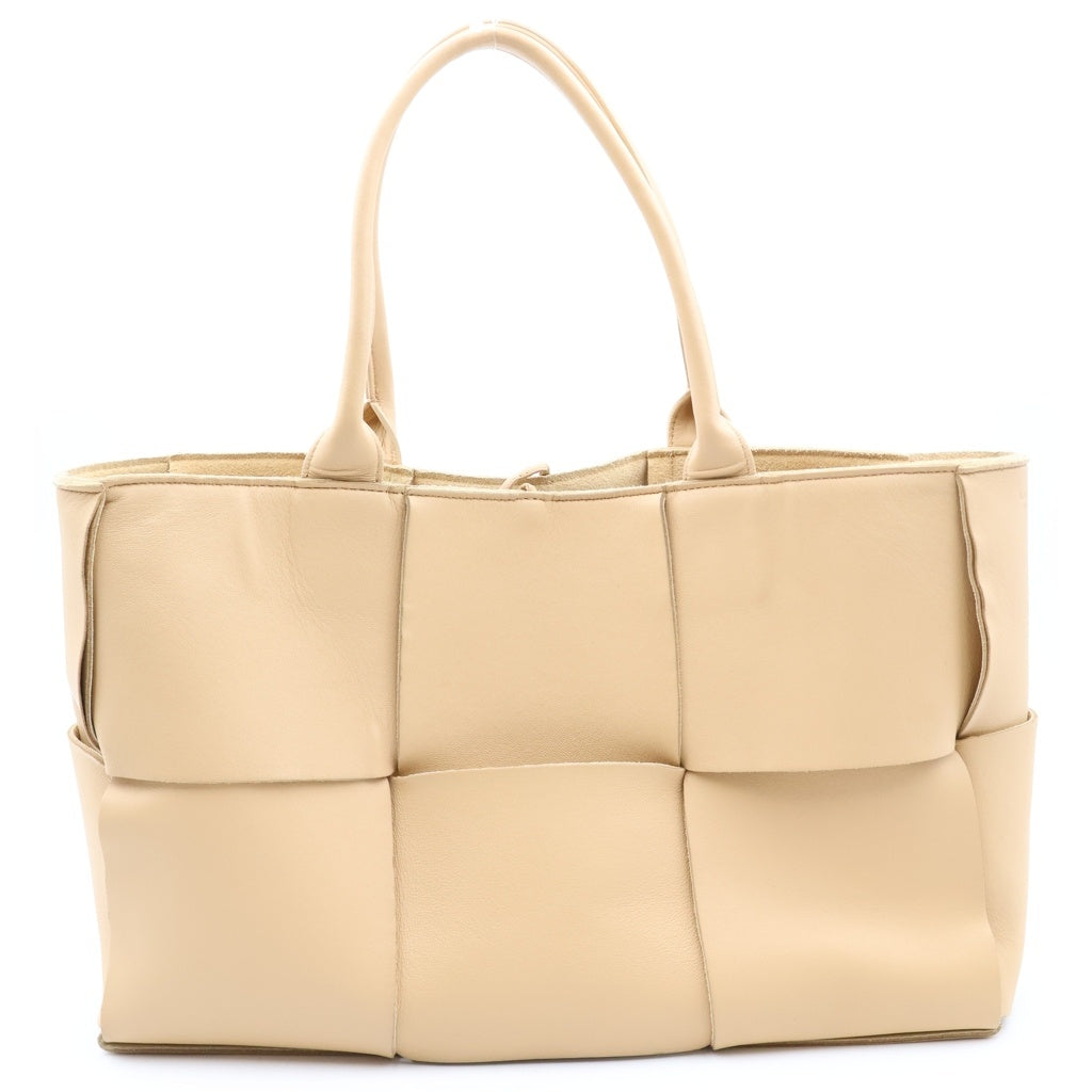 BOTTEGA VENETA(ボッテガヴェネタ) マキシイントレチャート アルコトート レザー ハンドバッグ ベージュ レディース