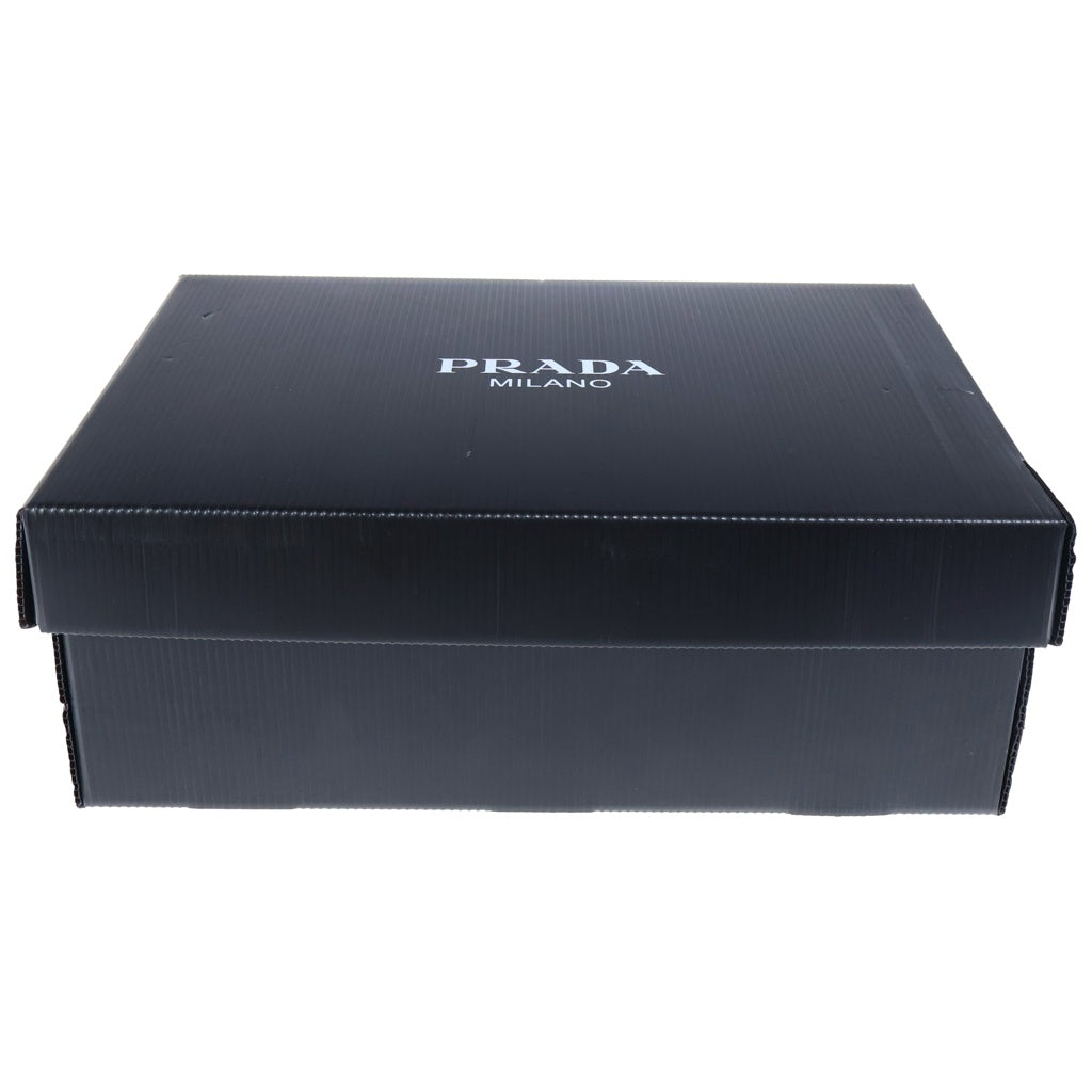 PRADA(プラダ) トライアングルロゴプレート レザー ローカットシューズ スニーカー ホワイト/ブラック 2EE378