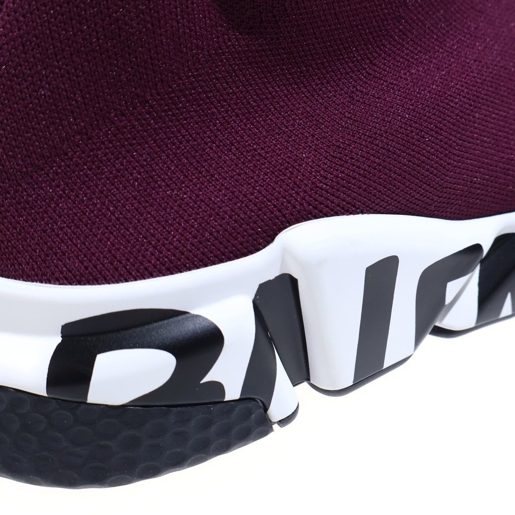 BALENCIAGA(バレンシアガ) SPEED GRAFFITI TRAINER スピード グラフィティ トレーナー ロゴプリント ハイカット ソックス シューズ スニーカー ボルドー 605972