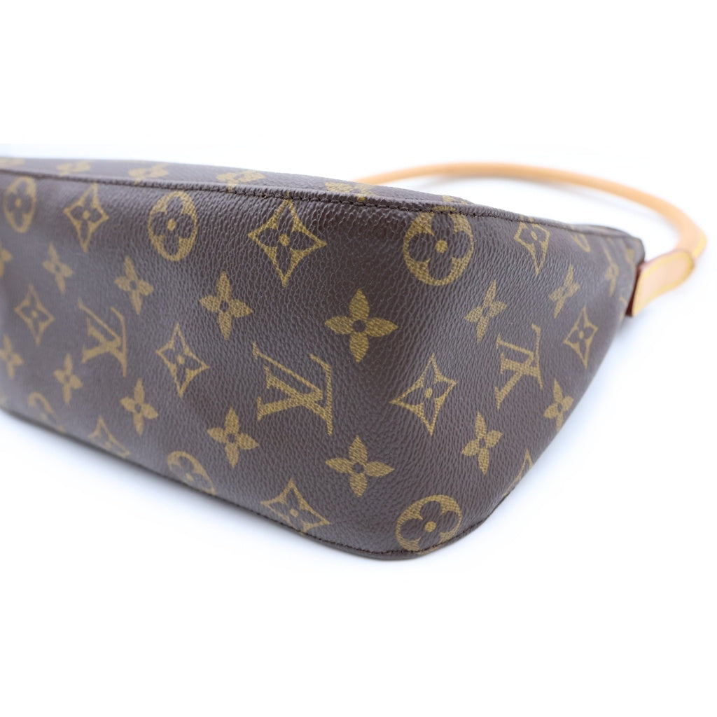 LOUIS VUITTON(ルイヴィトン) モノグラム ルーピングMM PVC レザー ワンショルダーバッグ ブラウン M51146 レディース