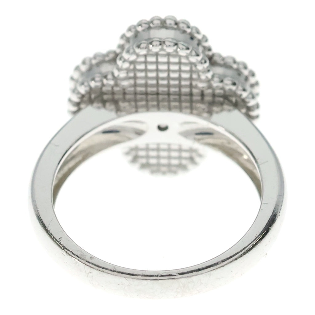 Van Cleef & Arpels(ヴァンクリーフアンドアーペル) ヴィンテージ アルハンブラ マザーオブパール 1PD リング Au750 K18WG ホワイトゴールド JG757906 レディース