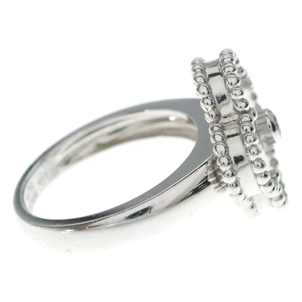 Van Cleef & Arpels(ヴァンクリーフアンドアーペル) ヴィンテージ アルハンブラ マザーオブパール 1PD リング Au750 K18WG ホワイトゴールド JG757906 レディース