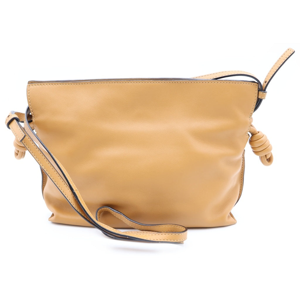 LOEWE(ロエベ) フラメンコ ミニ アナグラムロゴ レザー ショルダーバッグ ブラウン レディース