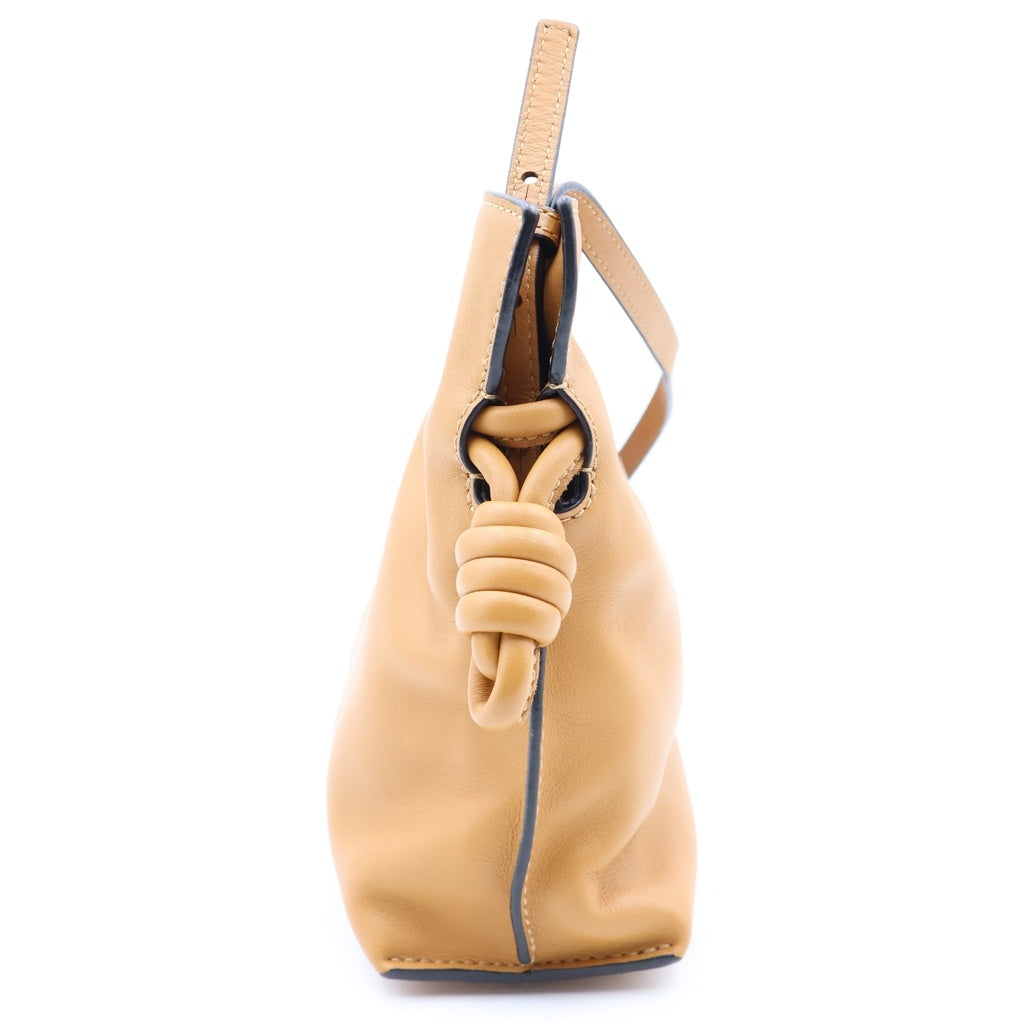 LOEWE(ロエベ) フラメンコ ミニ アナグラムロゴ レザー ショルダーバッグ ブラウン レディース