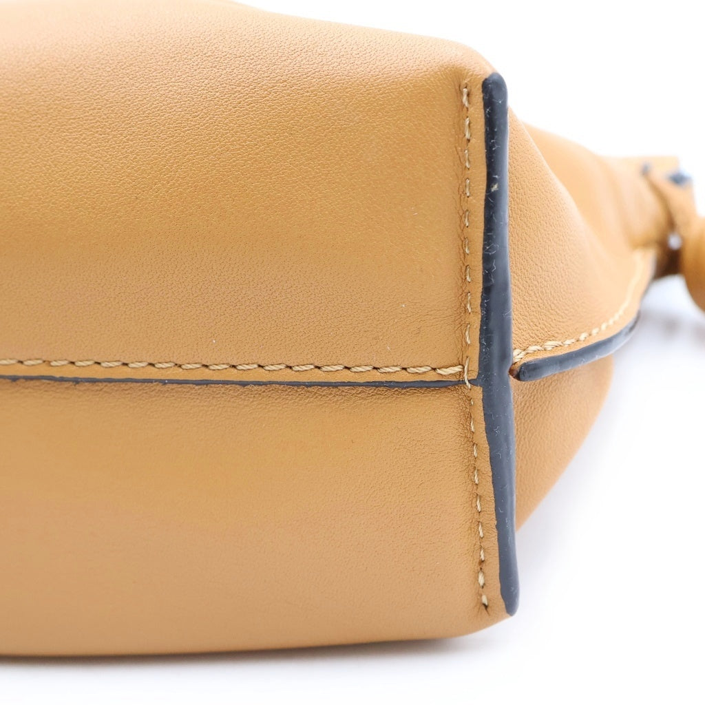 LOEWE(ロエベ) フラメンコ ミニ アナグラムロゴ レザー ショルダーバッグ ブラウン レディース