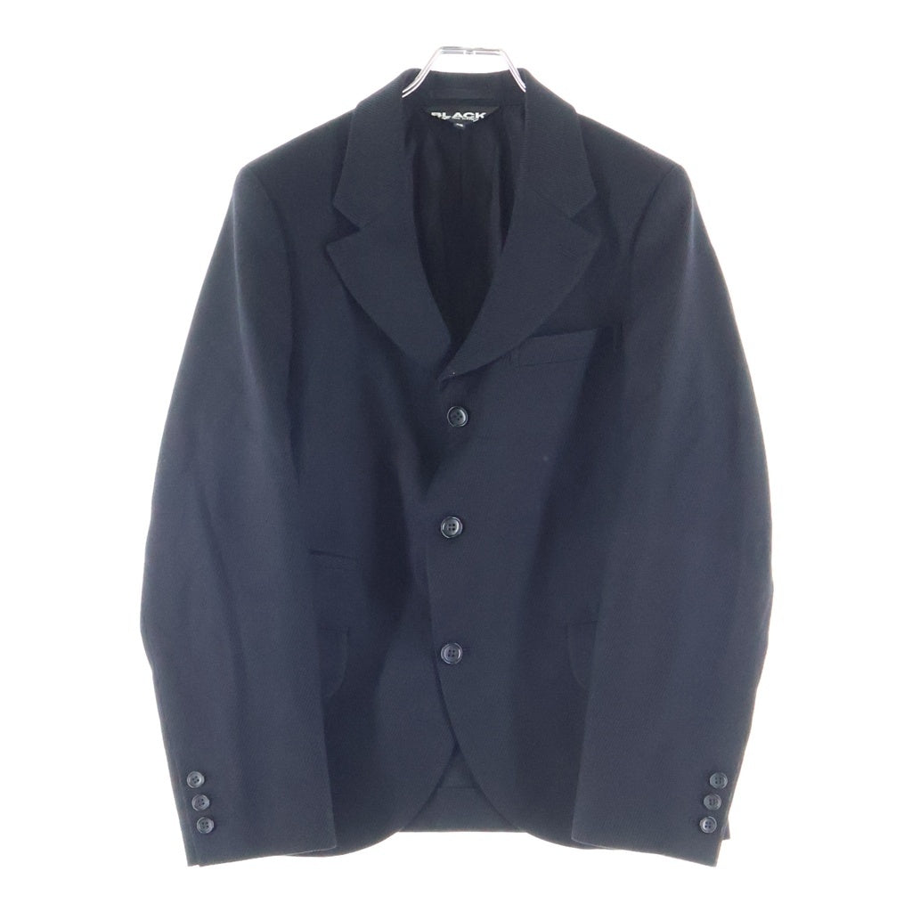 BLACK COMME des GARCONS(ブラックコムデギャルソン) 26AW Wool Kersey Blazer ウールカーシーブレザー 3Bテーラードジャケット AD2026 ブラック 1R-J015