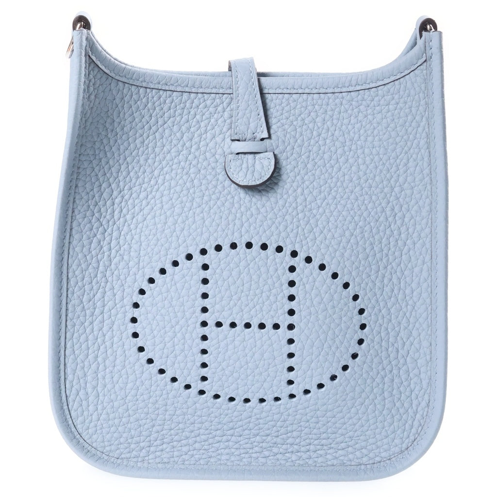 HERMES(エルメス) エヴリンTPM ショルダーバック シルバー金具 K刻印 トリヨンクレマンス ブルーラン/グリスパール レディース