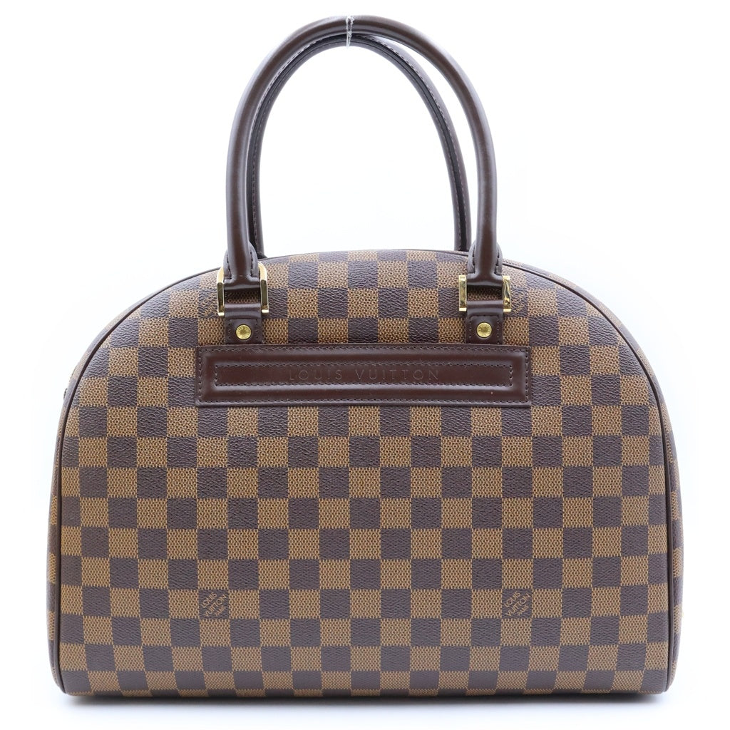 LOUIS VUITTON(ルイヴィトン) ダミエ ノリータ ハンドバッグ ブラウン レザー×PVC N41455 ゴールド金具 レディース