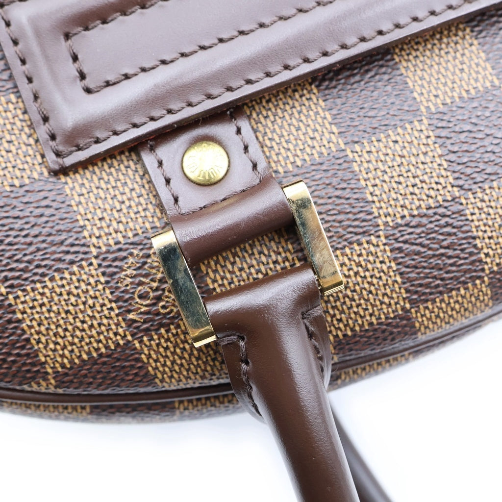 LOUIS VUITTON(ルイヴィトン) ダミエ ノリータ ハンドバッグ ブラウン レザー×PVC N41455 ゴールド金具 レディース