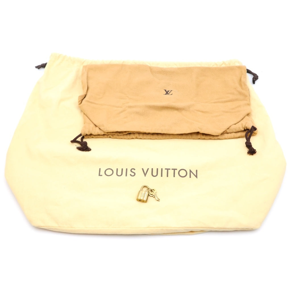 LOUIS VUITTON(ルイヴィトン) ダミエ ノリータ ハンドバッグ ブラウン レザー×PVC N41455 ゴールド金具 レディース