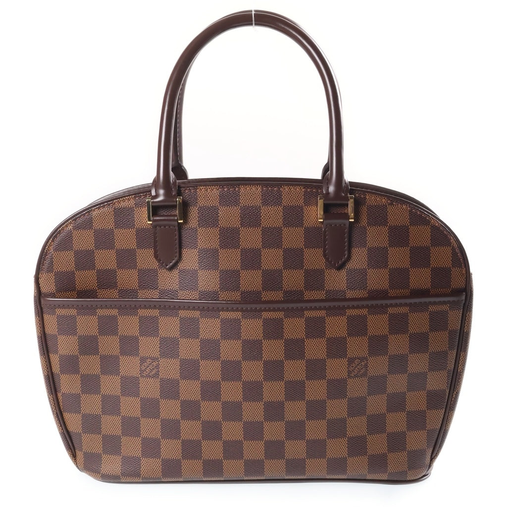LOUIS VUITTON(ルイヴィトン) ダミエ サリア オリゾンタル ハンドバッグ ブラウン レザー×PVC N51282 ゴールド金具 レディース