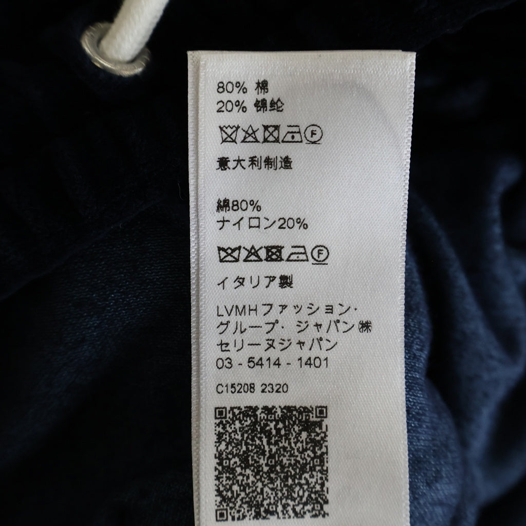 CELINE(セリーヌ) トリオンフ 刺繍 ベロアトラックパンツ ストレートパンツ ネイビー #M