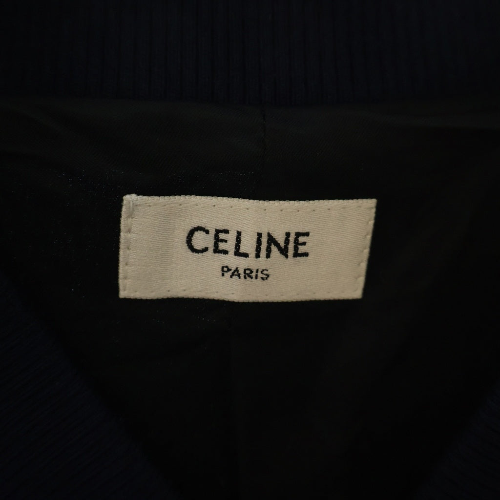 CELINE(セリーヌ) トリオンフ刺繍 サイドライントラックジャケット ネイビー #XL