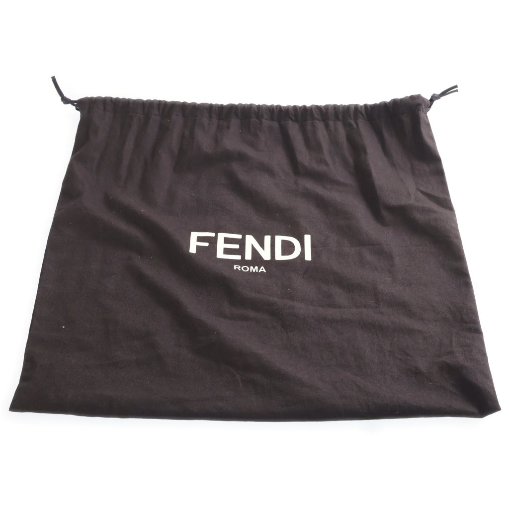FENDI(フェンディ) キャンユー ラージ レザー ショルダーバッグ ゴールド金具 ブラック 8BT314