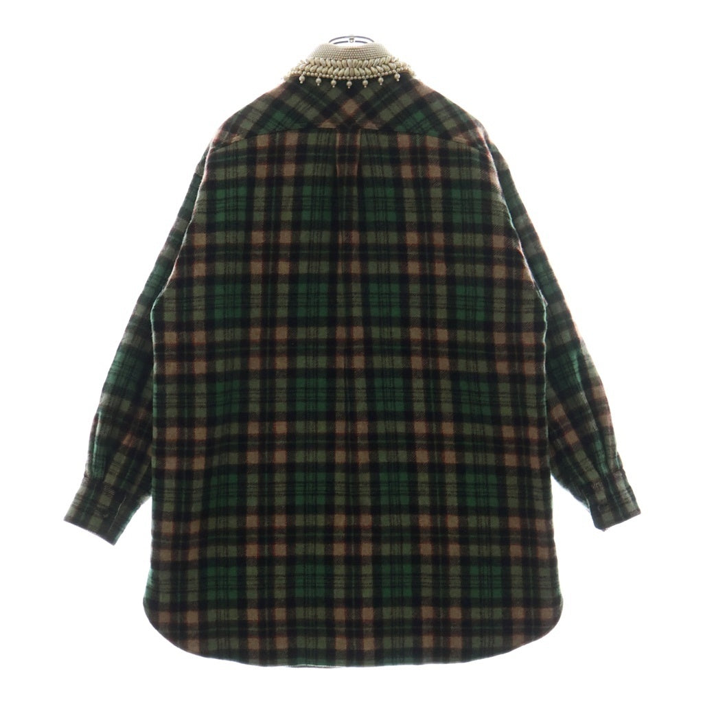 GUCCI(グッチ) Tartan with GG タータンチェックウールコート グリーン #36 711716ZAKX9 レディース