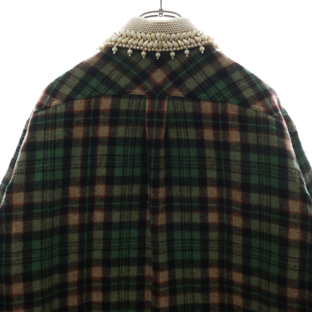 GUCCI(グッチ) Tartan with GG タータンチェックウールコート グリーン #36 711716ZAKX9 レディース