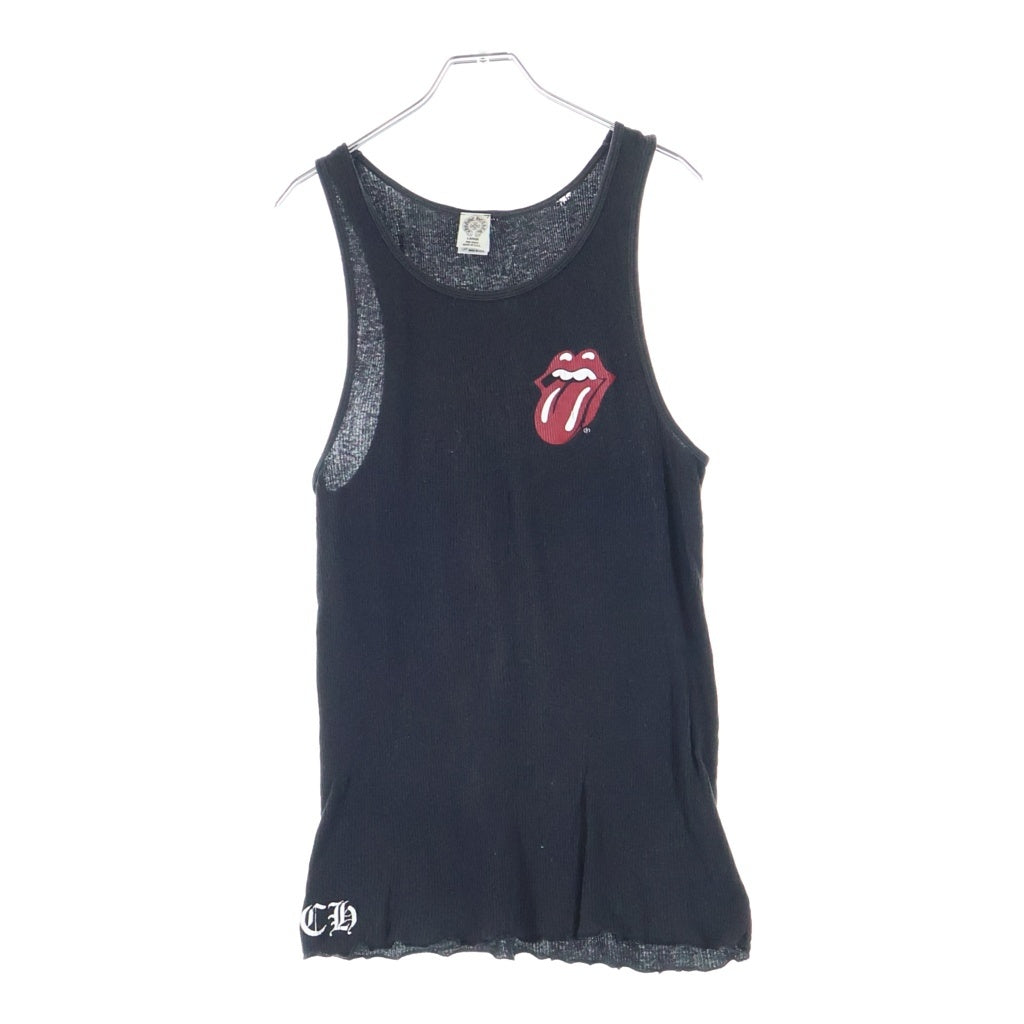 CHROME HEARTS(クロムハーツ) OLD LIP TONGUE RIB TANKTOP リップ&タン リブタンクトップ ノースリーブ コットン ブラック