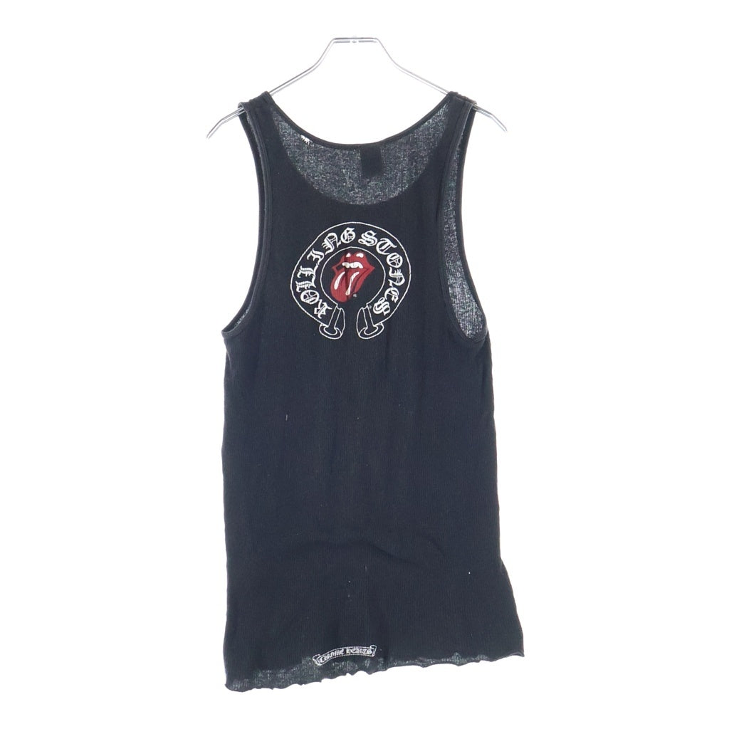 CHROME HEARTS(クロムハーツ) OLD LIP TONGUE RIB TANKTOP リップ&タン リブタンクトップ ノースリーブ コットン ブラック