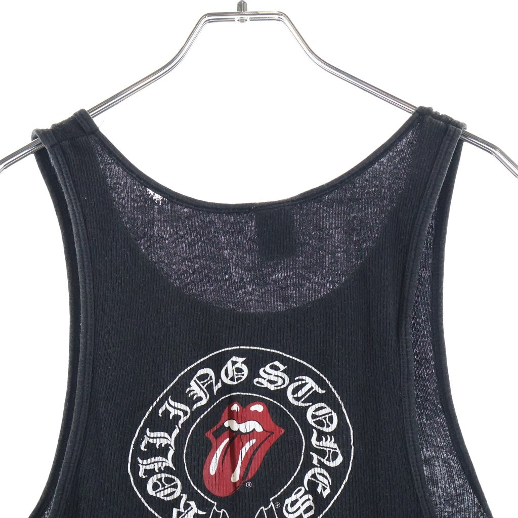 CHROME HEARTS(クロムハーツ) OLD LIP TONGUE RIB TANKTOP リップ&タン リブタンクトップ ノースリーブ コットン ブラック